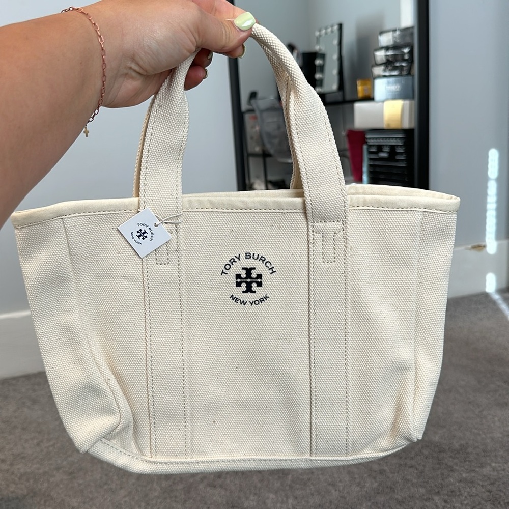 Tory Burch Mini Mercer Street Canvas Tote - Picture 3 of 3